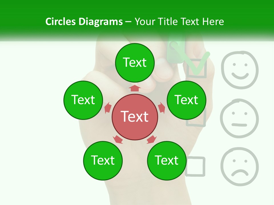 A Hand Writing On A White Board With A Green Marker PowerPoint Template