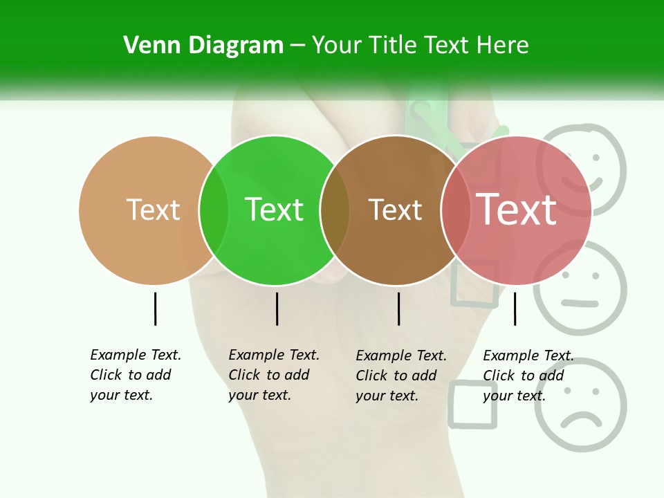 A Hand Writing On A White Board With A Green Marker PowerPoint Template