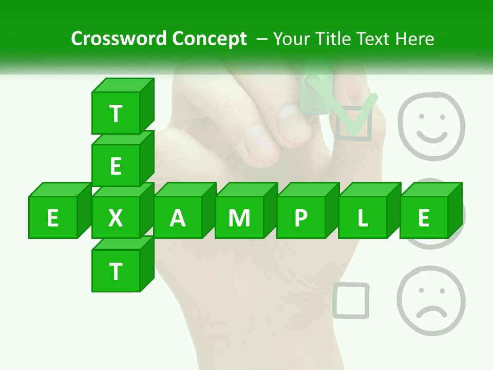A Hand Writing On A White Board With A Green Marker PowerPoint Template