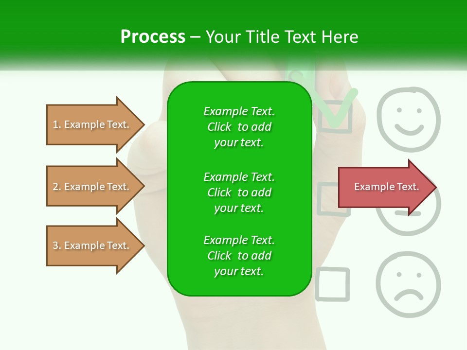 A Hand Writing On A White Board With A Green Marker PowerPoint Template