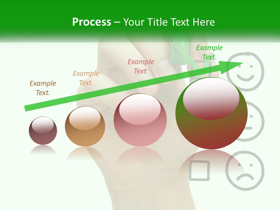 A Hand Writing On A White Board With A Green Marker PowerPoint Template