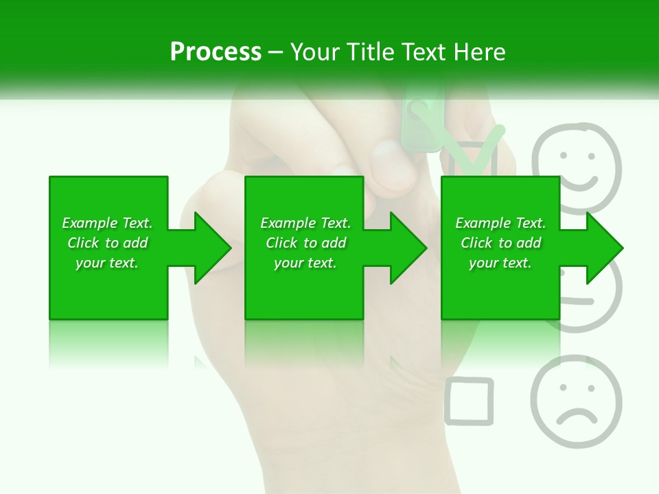 A Hand Writing On A White Board With A Green Marker PowerPoint Template