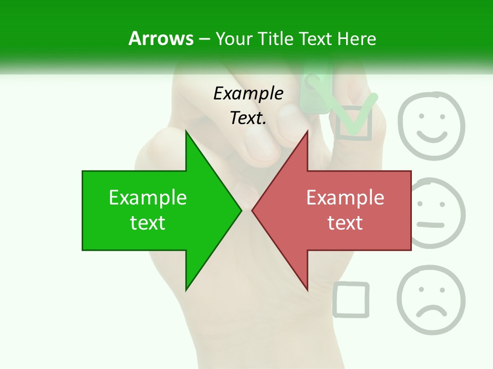 A Hand Writing On A White Board With A Green Marker PowerPoint Template