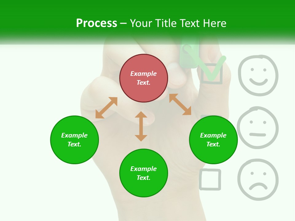 A Hand Writing On A White Board With A Green Marker PowerPoint Template