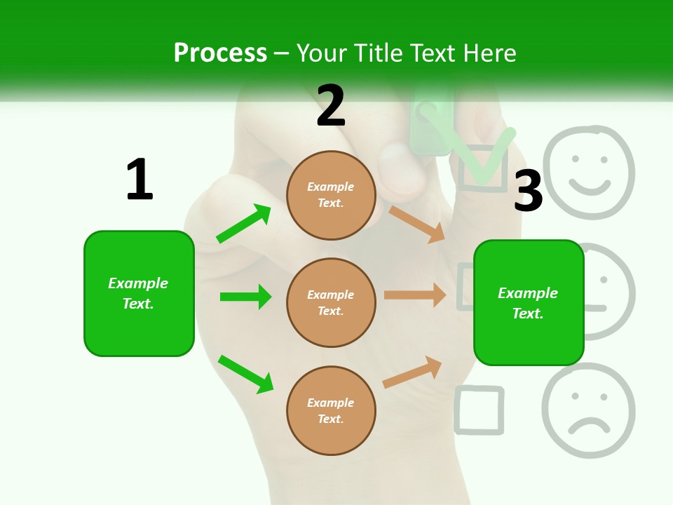 A Hand Writing On A White Board With A Green Marker PowerPoint Template