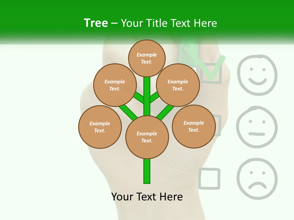 A Hand Writing On A White Board With A Green Marker PowerPoint Template