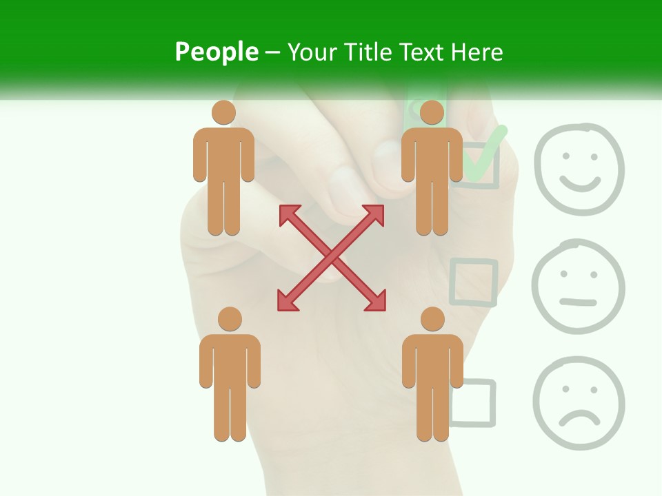 A Hand Writing On A White Board With A Green Marker PowerPoint Template