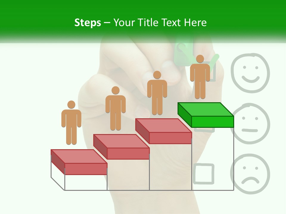 A Hand Writing On A White Board With A Green Marker PowerPoint Template