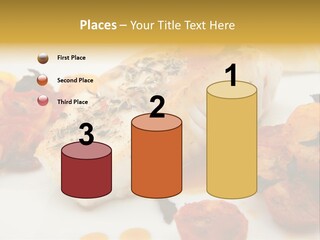A White Plate Topped With Fish And Vegetables PowerPoint Template