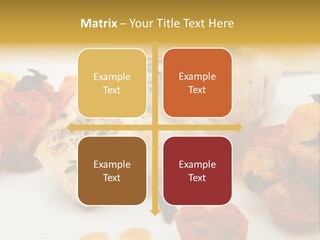 A White Plate Topped With Fish And Vegetables PowerPoint Template