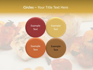 A White Plate Topped With Fish And Vegetables PowerPoint Template