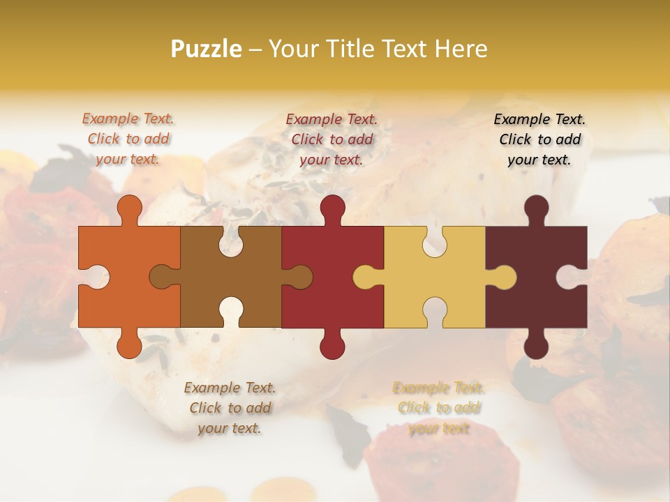 A White Plate Topped With Fish And Vegetables PowerPoint Template