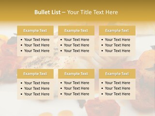 A White Plate Topped With Fish And Vegetables PowerPoint Template