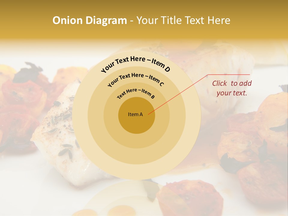 A White Plate Topped With Fish And Vegetables PowerPoint Template