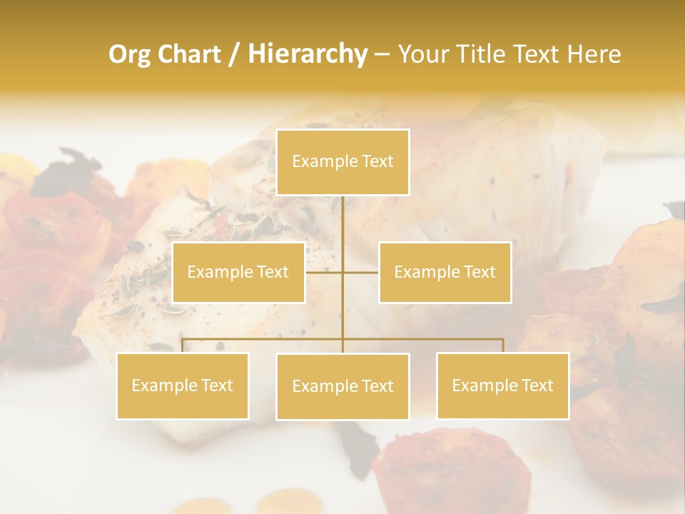 A White Plate Topped With Fish And Vegetables PowerPoint Template