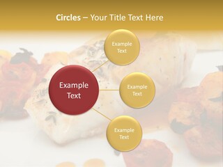 A White Plate Topped With Fish And Vegetables PowerPoint Template