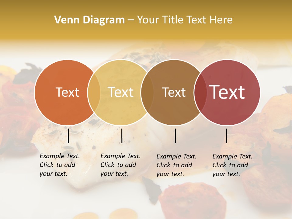 A White Plate Topped With Fish And Vegetables PowerPoint Template