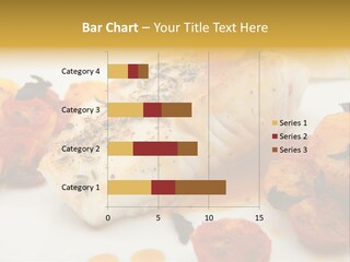 A White Plate Topped With Fish And Vegetables PowerPoint Template