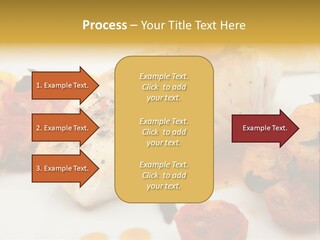 A White Plate Topped With Fish And Vegetables PowerPoint Template