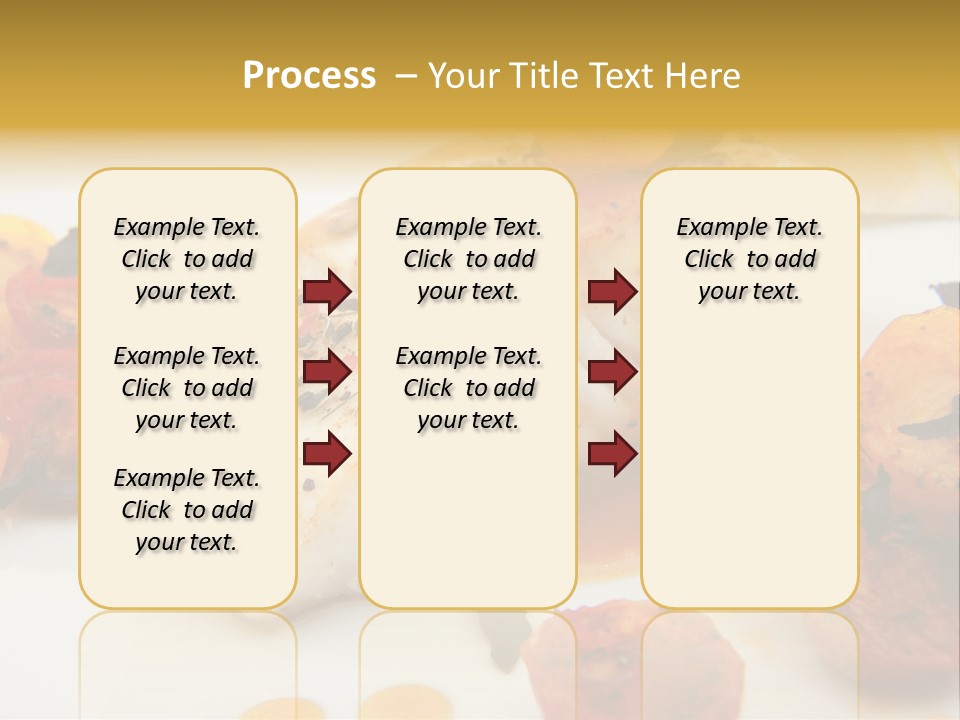 A White Plate Topped With Fish And Vegetables PowerPoint Template