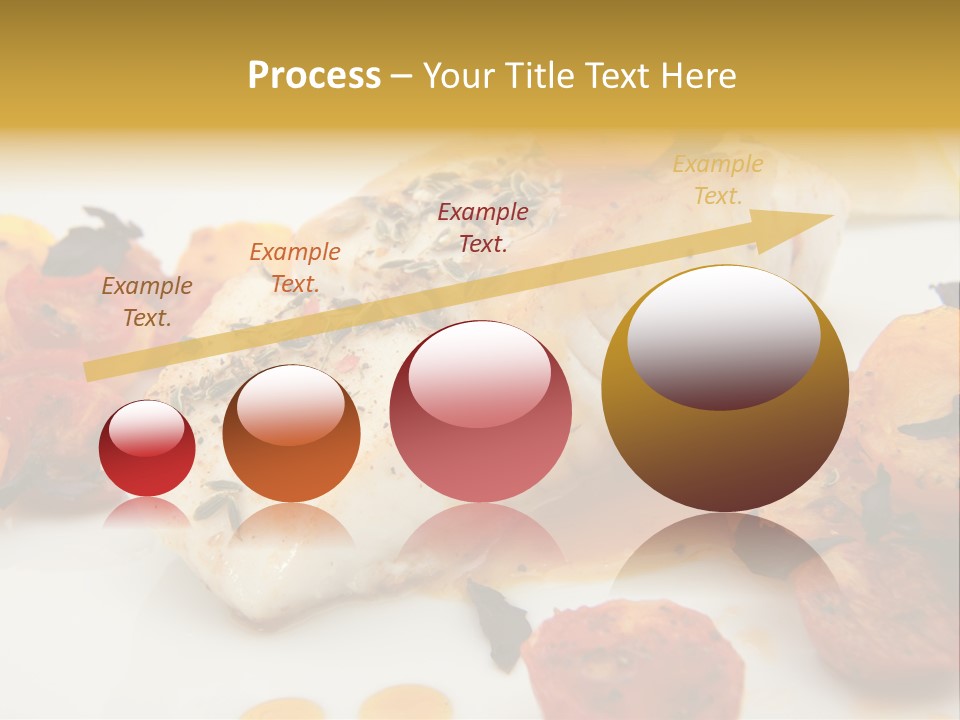 A White Plate Topped With Fish And Vegetables PowerPoint Template