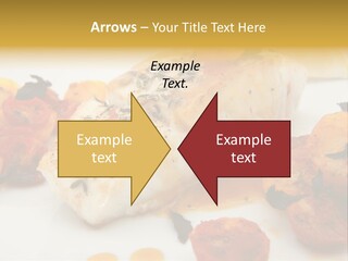 A White Plate Topped With Fish And Vegetables PowerPoint Template