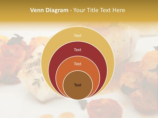 A White Plate Topped With Fish And Vegetables PowerPoint Template