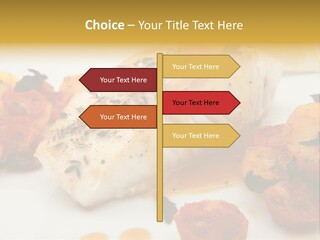 A White Plate Topped With Fish And Vegetables PowerPoint Template