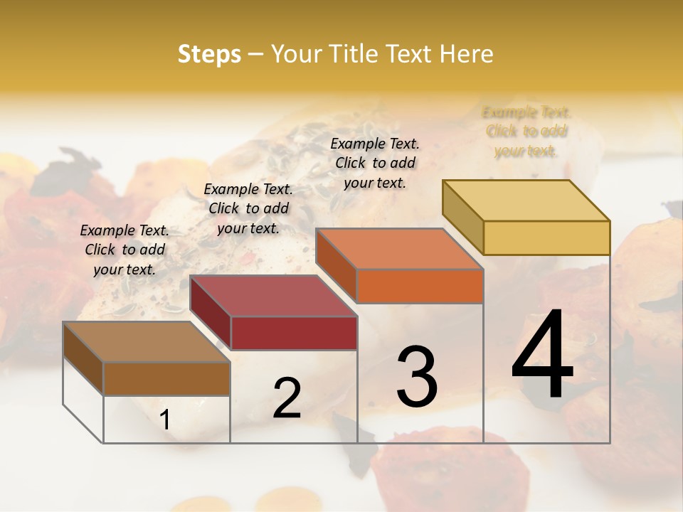 A White Plate Topped With Fish And Vegetables PowerPoint Template