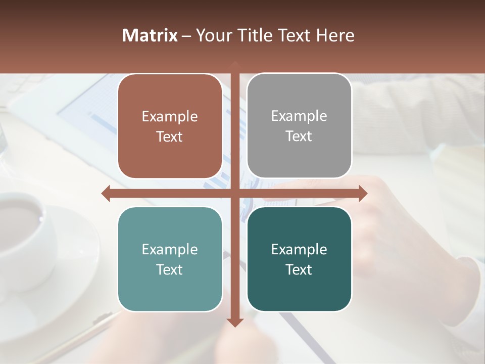A Person Using A Tablet On A Table With A Cup Of Coffee PowerPoint Template
