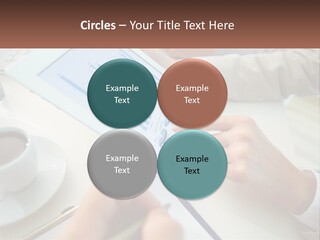 A Person Using A Tablet On A Table With A Cup Of Coffee PowerPoint Template