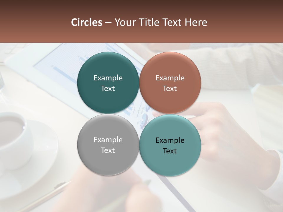 A Person Using A Tablet On A Table With A Cup Of Coffee PowerPoint Template