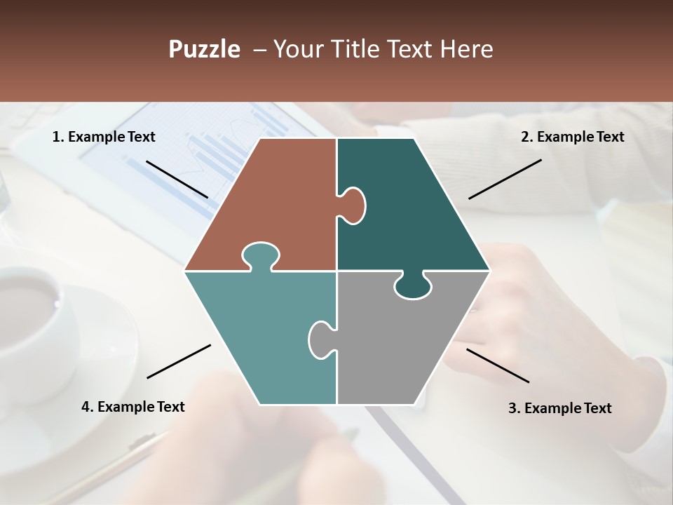 A Person Using A Tablet On A Table With A Cup Of Coffee PowerPoint Template