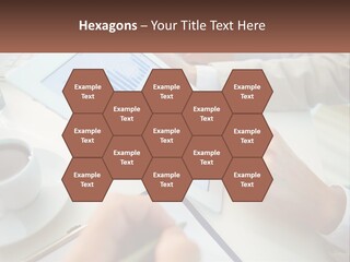 A Person Using A Tablet On A Table With A Cup Of Coffee PowerPoint Template