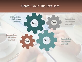 A Person Using A Tablet On A Table With A Cup Of Coffee PowerPoint Template