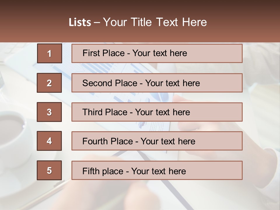 A Person Using A Tablet On A Table With A Cup Of Coffee PowerPoint Template
