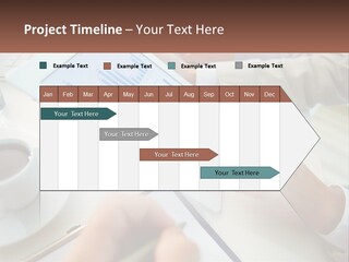 A Person Using A Tablet On A Table With A Cup Of Coffee PowerPoint Template