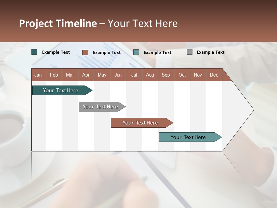 A Person Using A Tablet On A Table With A Cup Of Coffee PowerPoint Template