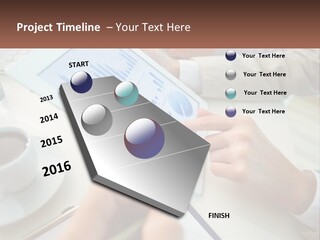 A Person Using A Tablet On A Table With A Cup Of Coffee PowerPoint Template