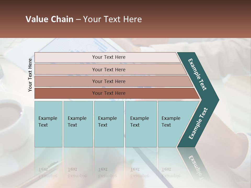 A Person Using A Tablet On A Table With A Cup Of Coffee PowerPoint Template