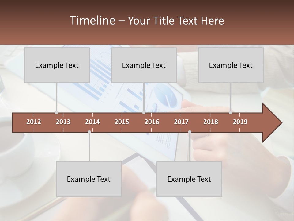 A Person Using A Tablet On A Table With A Cup Of Coffee PowerPoint Template