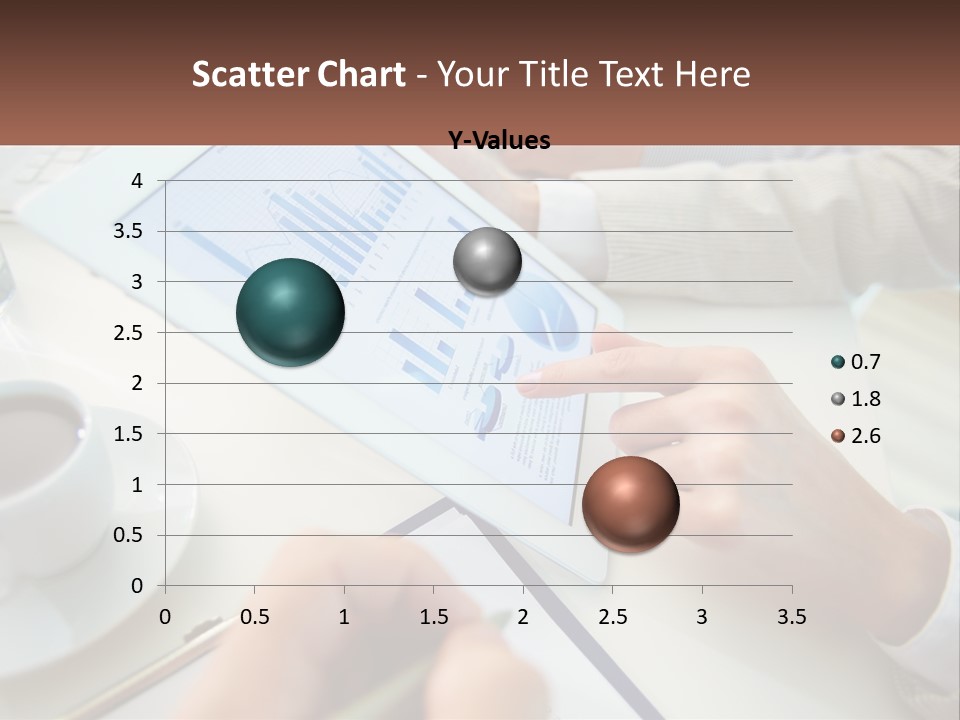 A Person Using A Tablet On A Table With A Cup Of Coffee PowerPoint Template
