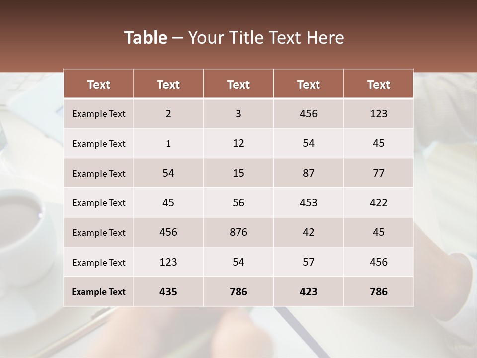 A Person Using A Tablet On A Table With A Cup Of Coffee PowerPoint Template