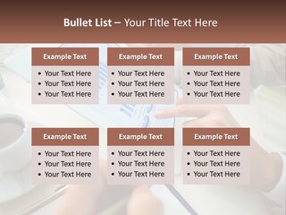 A Person Using A Tablet On A Table With A Cup Of Coffee PowerPoint Template