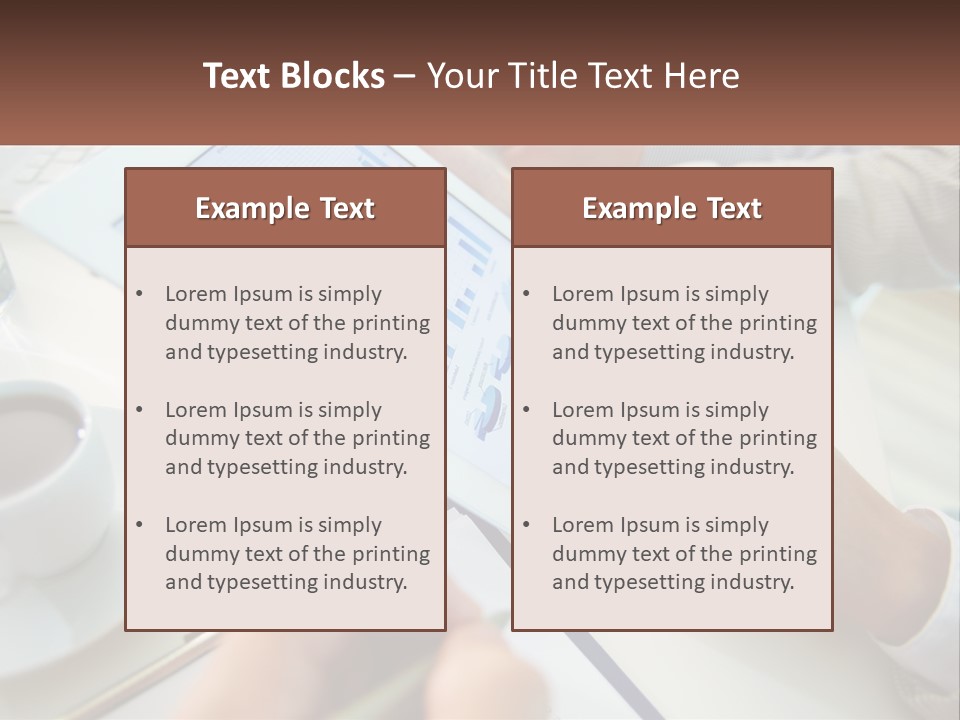 A Person Using A Tablet On A Table With A Cup Of Coffee PowerPoint Template