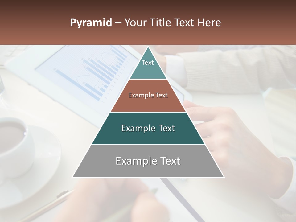 A Person Using A Tablet On A Table With A Cup Of Coffee PowerPoint Template