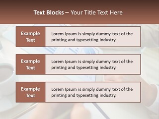 A Person Using A Tablet On A Table With A Cup Of Coffee PowerPoint Template