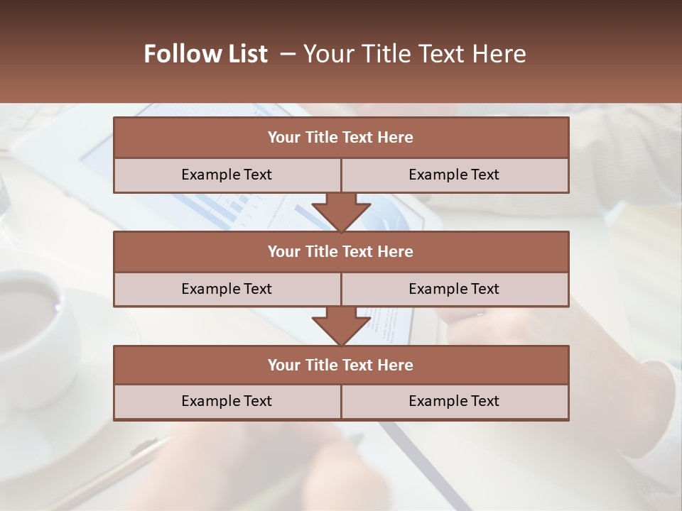 A Person Using A Tablet On A Table With A Cup Of Coffee PowerPoint Template