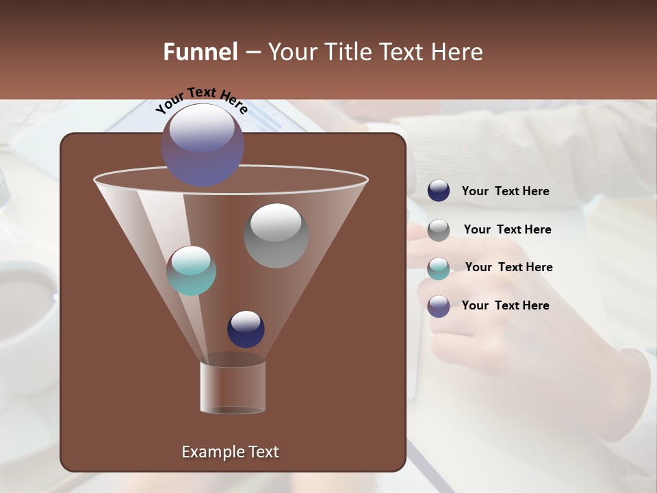 A Person Using A Tablet On A Table With A Cup Of Coffee PowerPoint Template