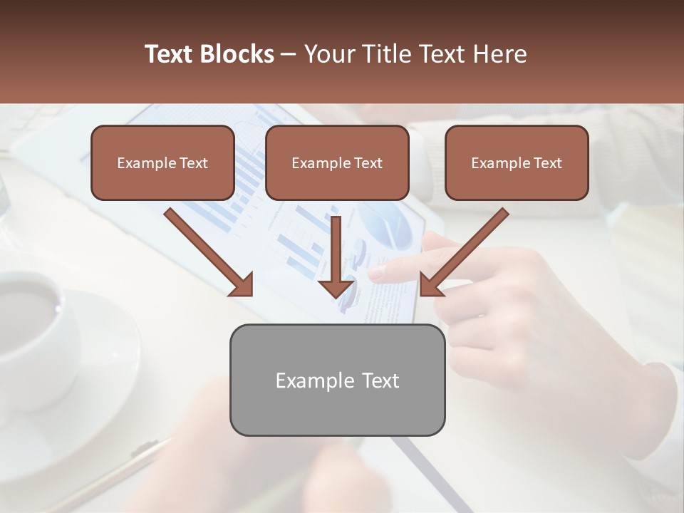 A Person Using A Tablet On A Table With A Cup Of Coffee PowerPoint Template